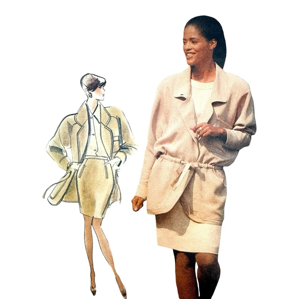 VTG 1990 Vogue Attitudes Sewing Pattern Misses' Jacket & Skirt Sz 14-16-18 #2610